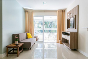 Apto 2 quartos à beira mar, em condomínio com piscina e jacuzzi - Campeche